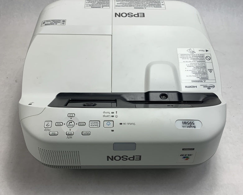 Epson BrightLink 595Wi H599A LCD Lamp Projector 1764 Lamp Hours - No Remote