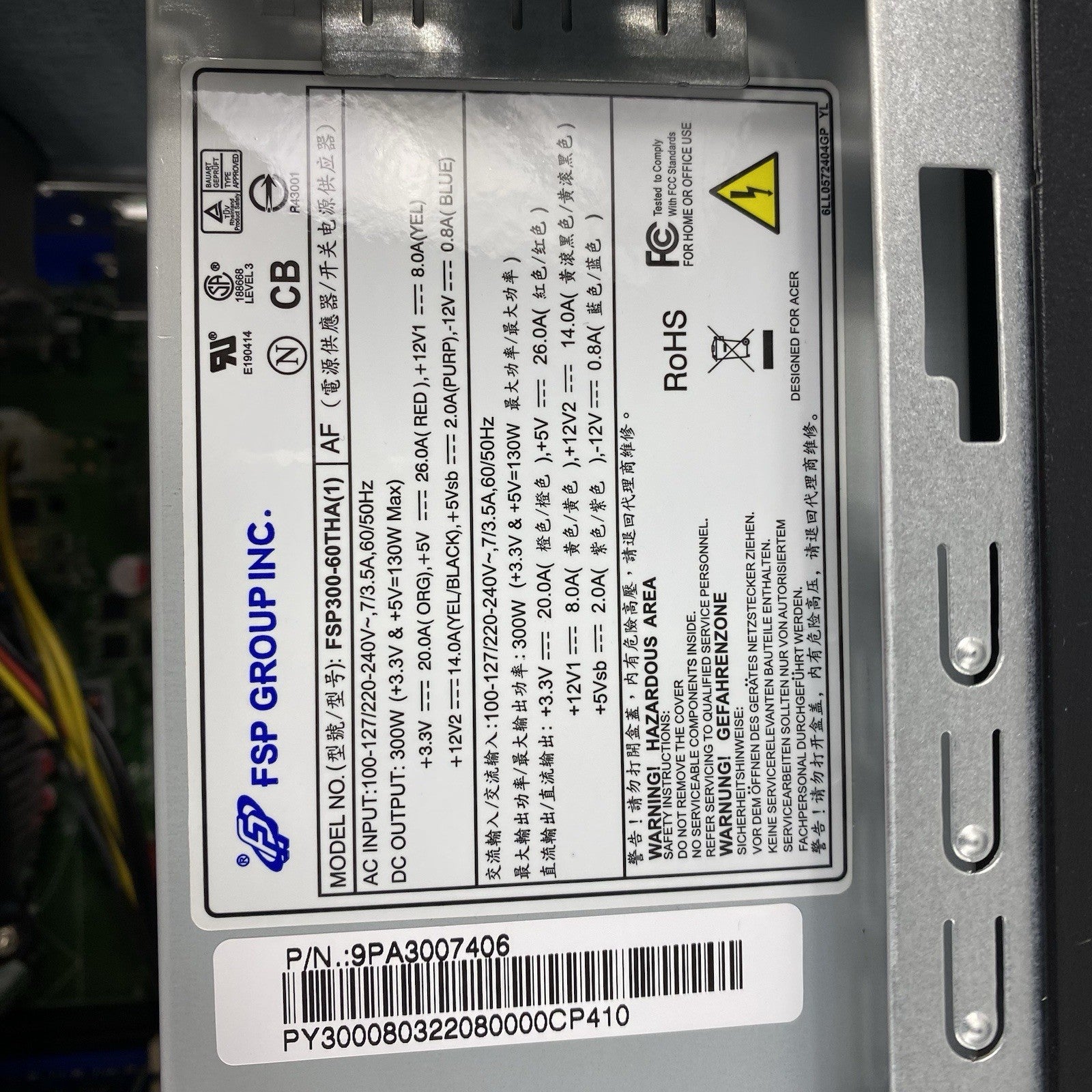 Acer Aspire M3970 MT Intel Core i5-3450 3.10GHz 8GB RAM No HDD No OS