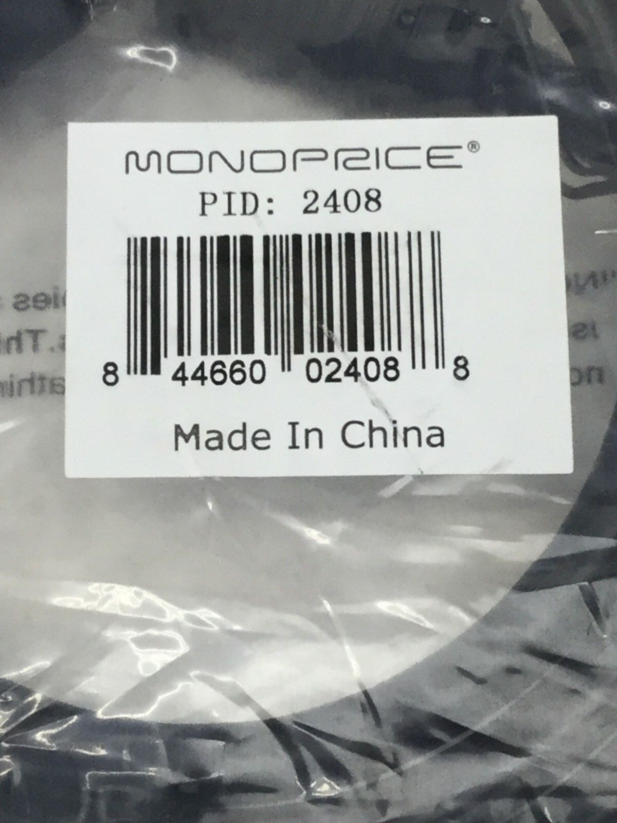 MONOPRICE 2408 Cable  NEW in Sealed Package