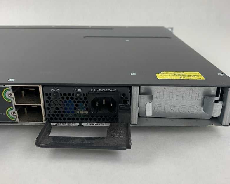 Cisco WS-C3750X-24T-S V02 24-Port Gigabit Ethernet Switch Tested Reset