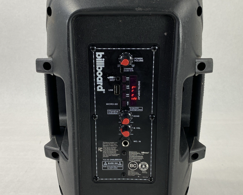 Billboard BB2715 8” Rechargeable Bluetooth Speaker Power Tested