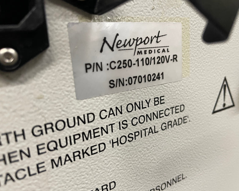 Newport Medical C250 Air Compressor C250-110/120V-R, 39.5 Hours, NMI
