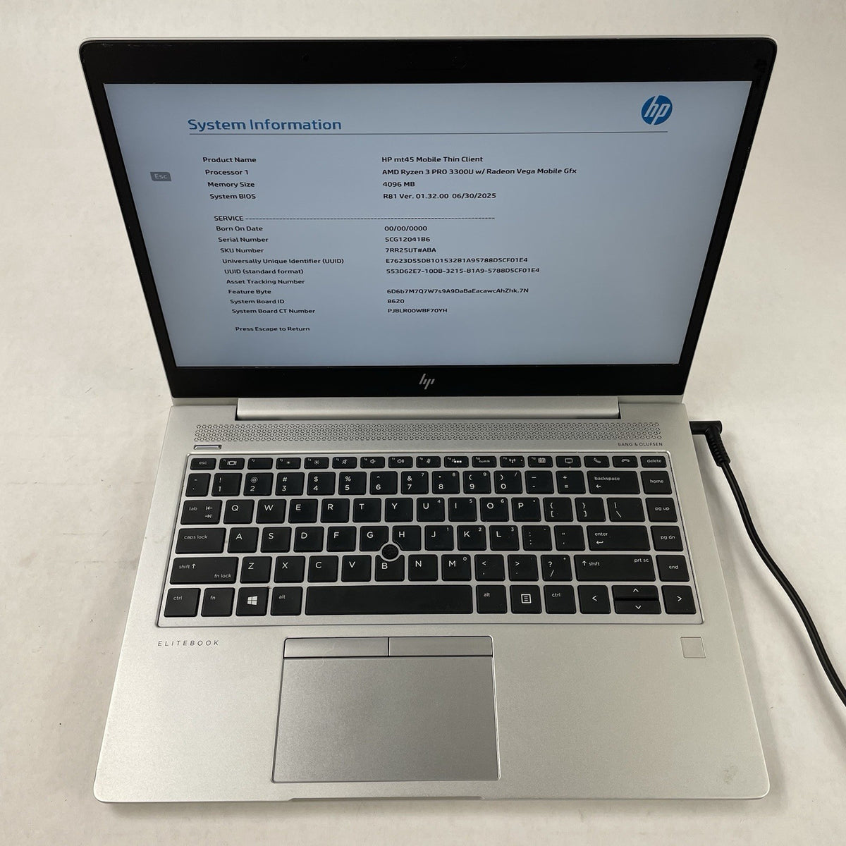 HP mt45 14" AMD Ryzen 3 Pro 3300U 2.10 GHz 4 GB RAM No SSD/OS/AC2