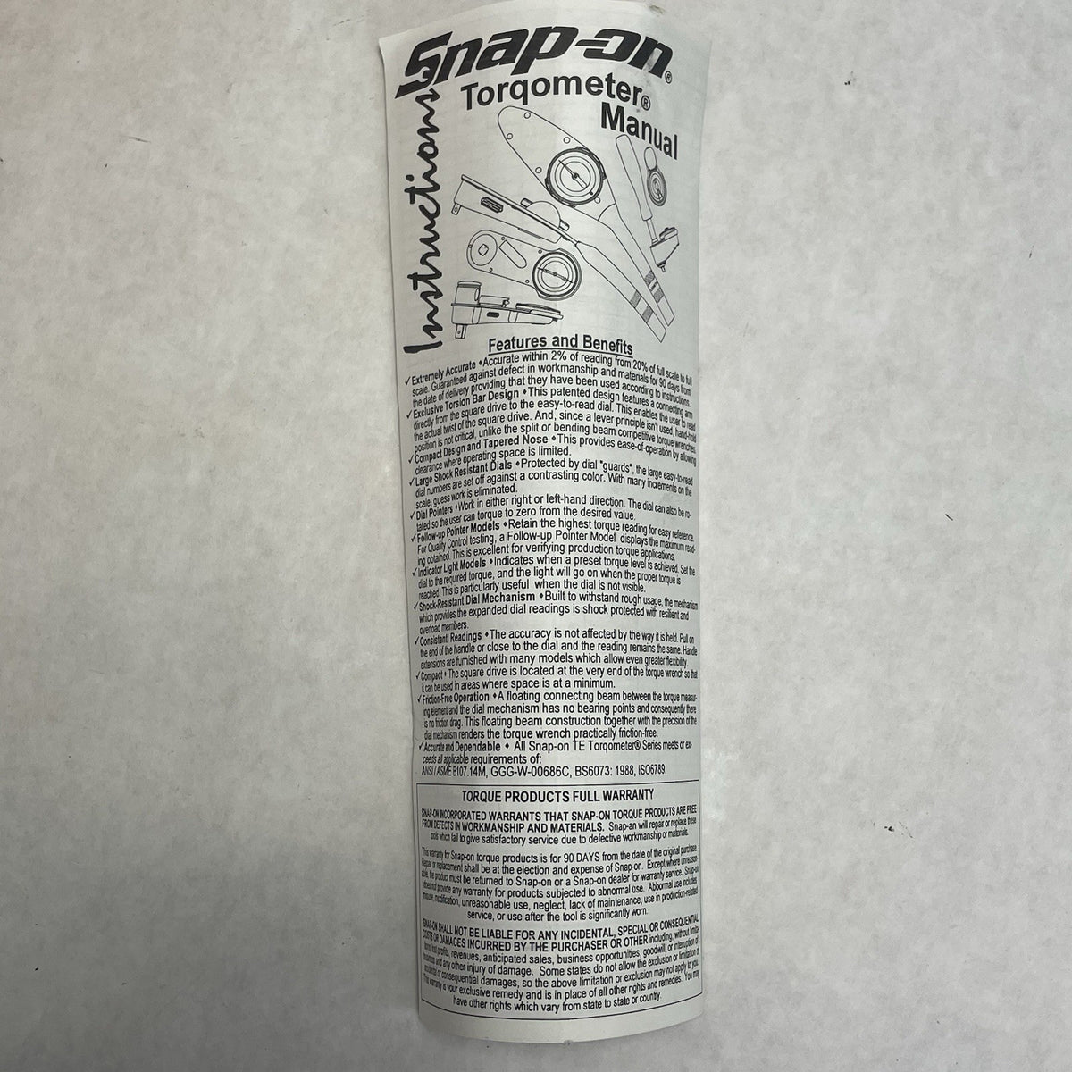 SNAP-ON TE602FUA Torque Meter Tool - Precision Measurement7