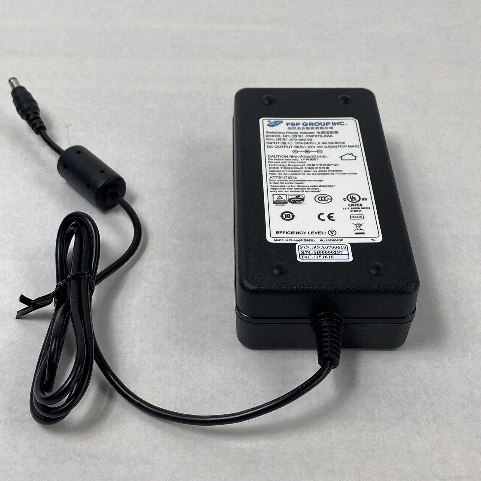 FSP FSP070-RAA Switching Power Adapter 370-006-02