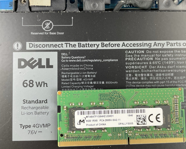 Dell Latitude 5500 15.6" i5-8265U 1.60 GHz 8 GB RAM No SSD/OS/AC