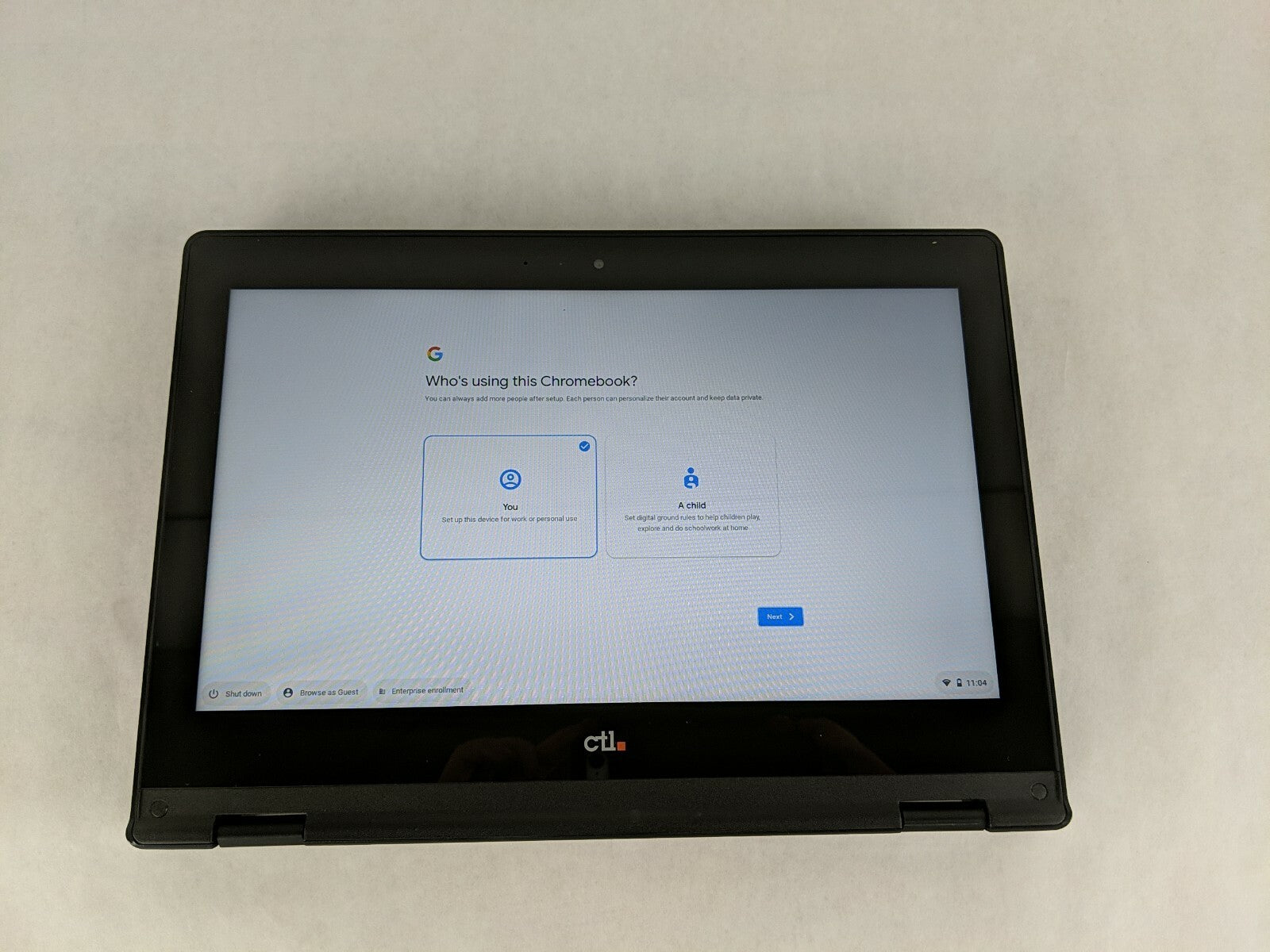 CTL J5 Chromebook 11.6" Touchscreen 4 GB RAM 16 GB eMMC NO CHARGER - Grade B