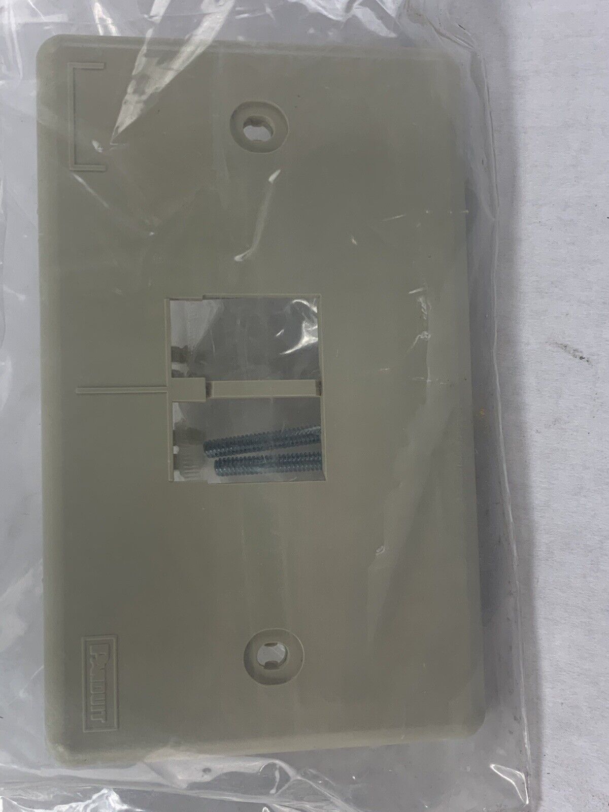 Panduit MFPD2EI MINI-COM Faceplate 1-Gang, 2-Module 2 Port Ivory