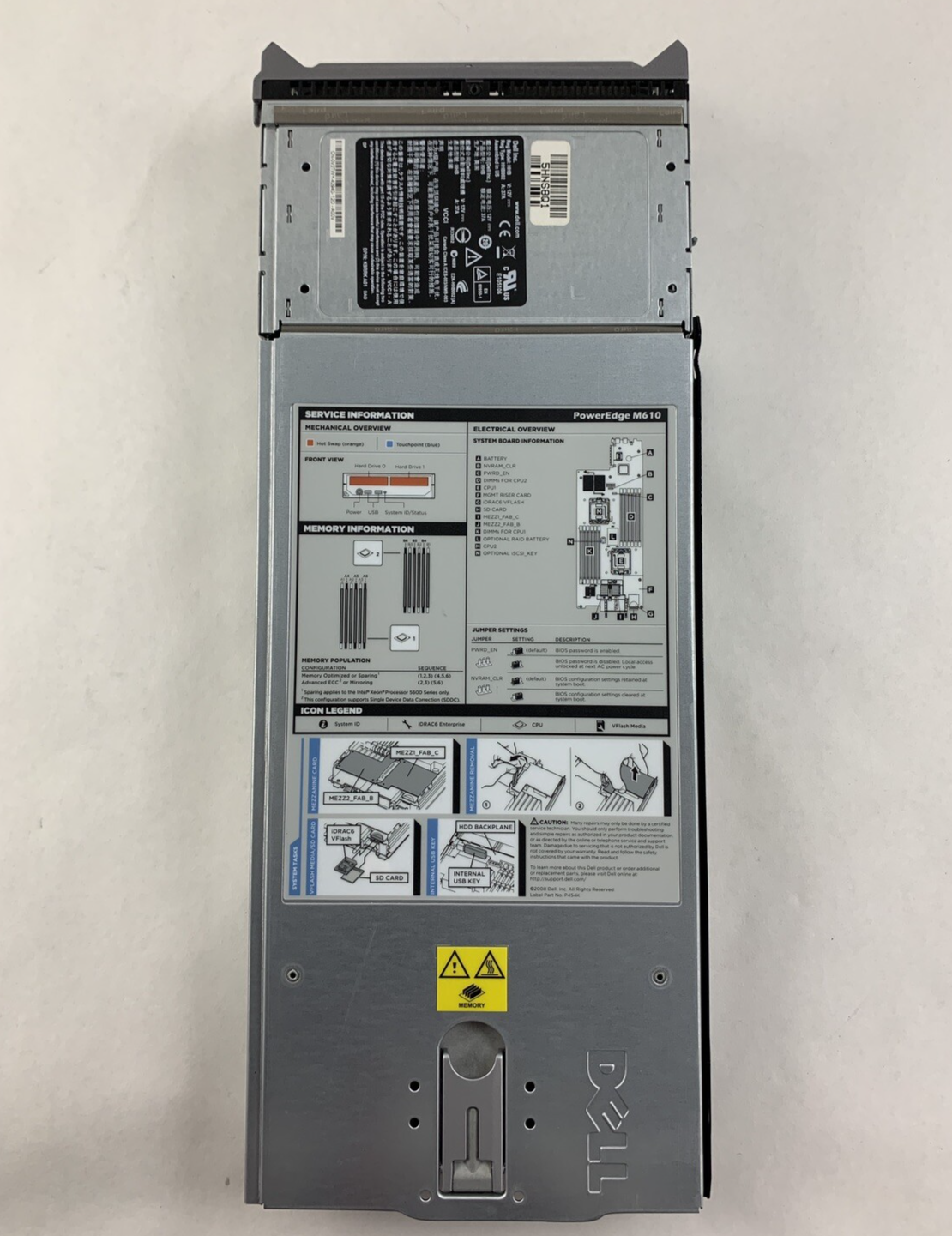 Dell PowerEdge M710HD Blade Server Module Bare Bones Chassis Only