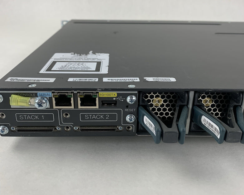 Cisco WS-C3750X-24T-S V02 24-Port Gigabit Ethernet Switch Tested Reset
