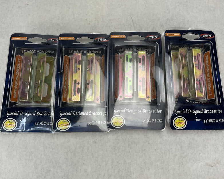BYTECC 25350 Dual 2.5" to 3.5" HDD SSD Metal Bay Mounting Bracket Lot of 4