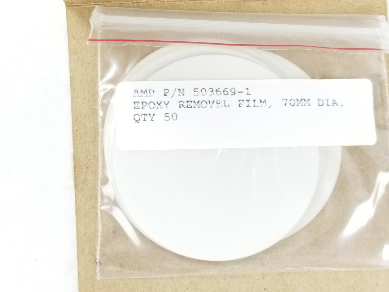 AMP Epoxy Removel Film, 70MM Dia (Lot of 50)