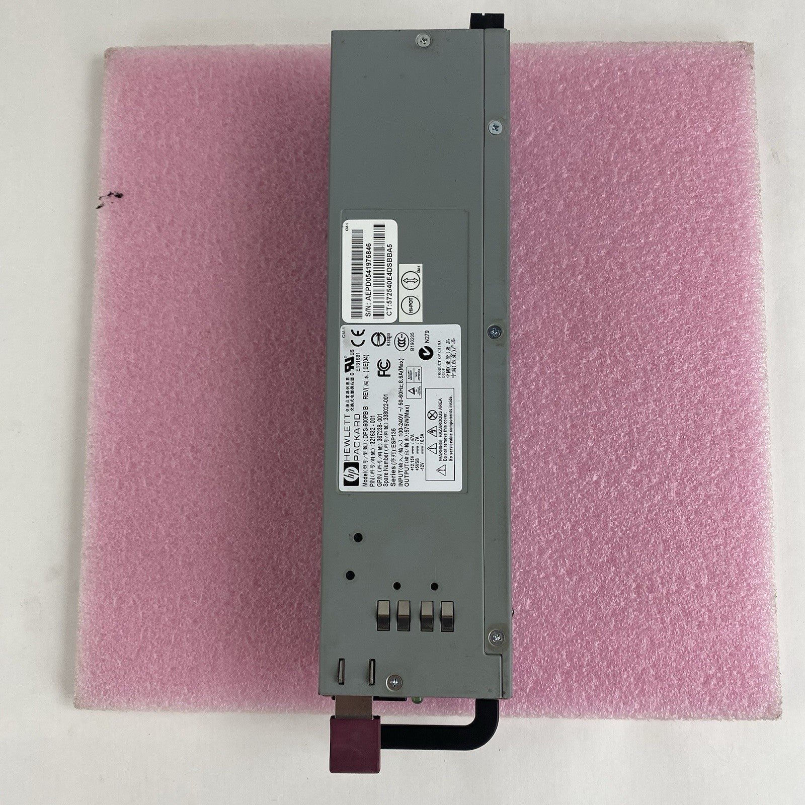 Hewlett Packard DPS-600PB B Power Supply No Power Cord Power Tested Lot of 22