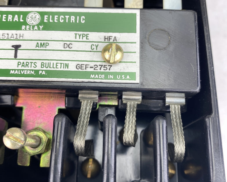 GE 12HFA151A1H Type HFA 250VDC 5.5x6x6" wall mount auxiliary relay