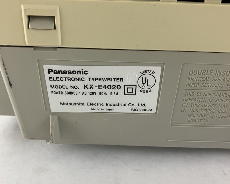 Vintage Panasonic Electronic Typewriter KX-E4020 Bad Roller Still Types