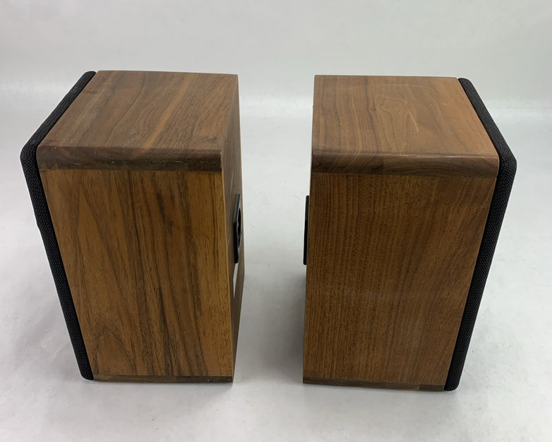 Vintage DLK Domus Acoustical Finch Walnut-Veneer Passive Bookshelf Speaker Set