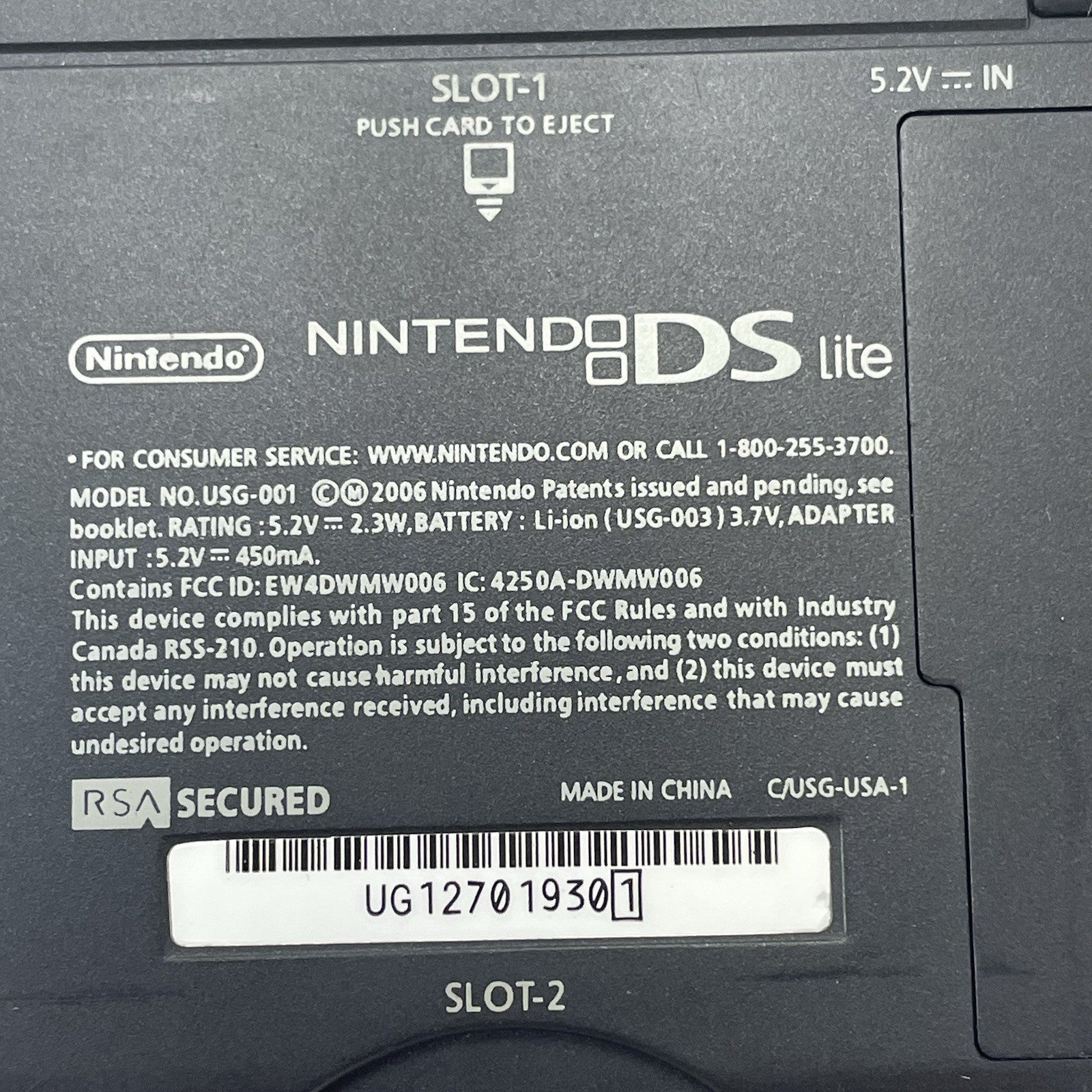 Nintendo DS Lite USG-001 Tested No Battery For Parts6
