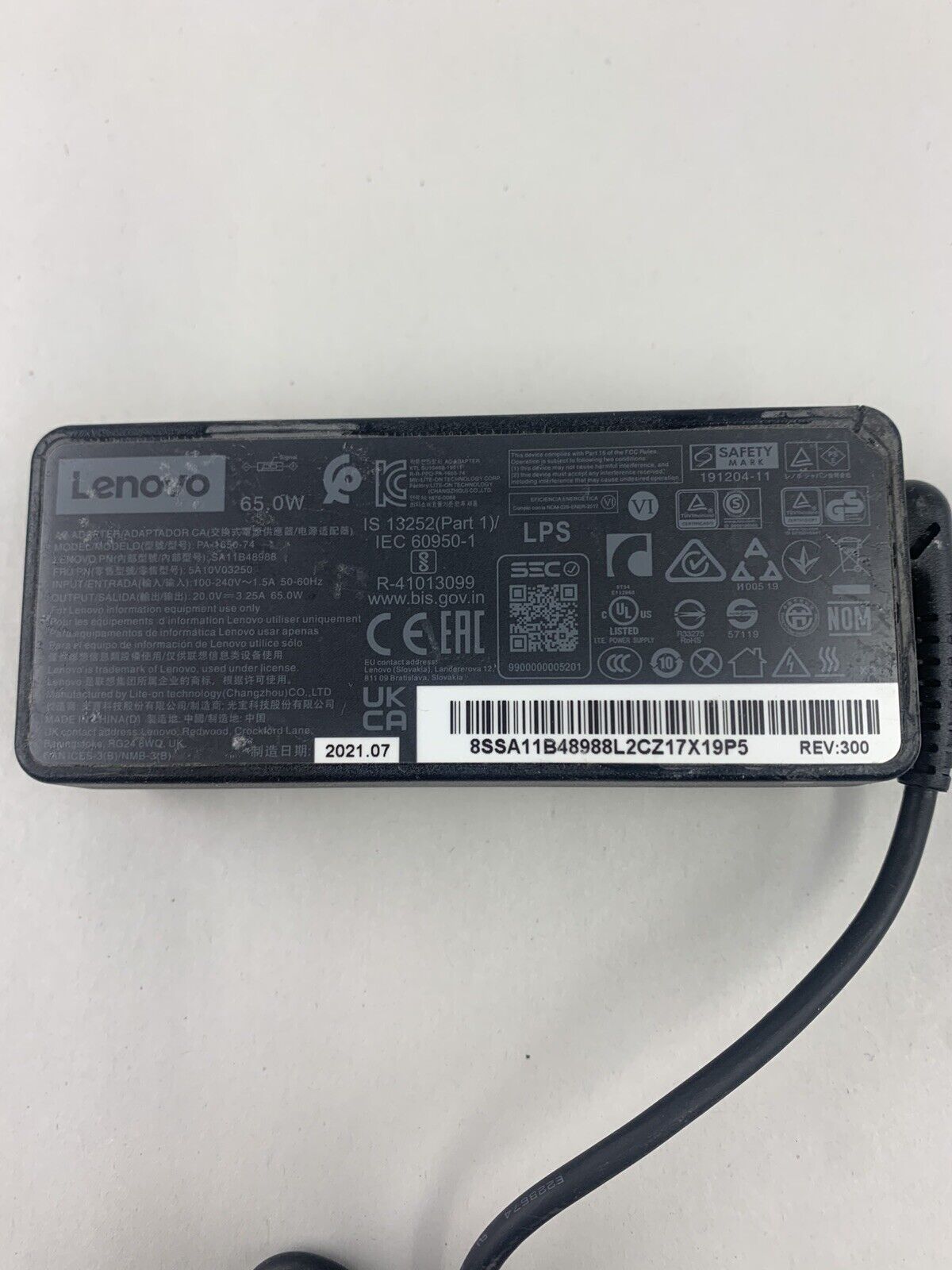 Mixed Lot of 4 Lenovo PA-1650-72 PA-1850-74 A19-065N2A AC Adapter