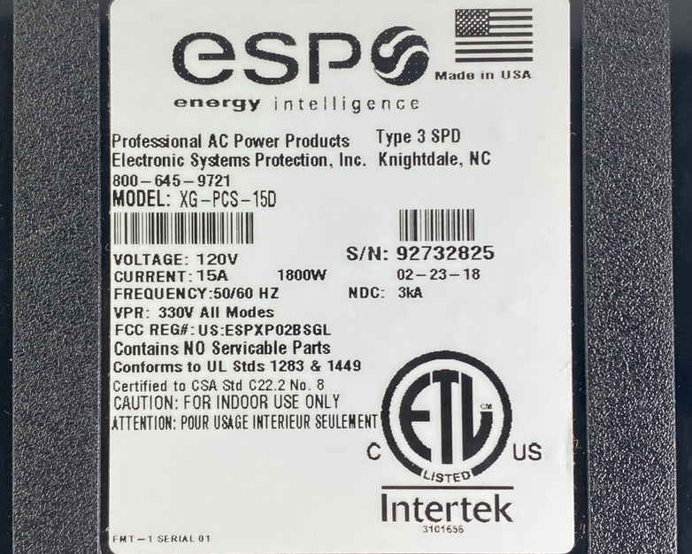 Espo XG-PCS-15D Next Gen Protection & Diagnostics Power Tested Lot of 2