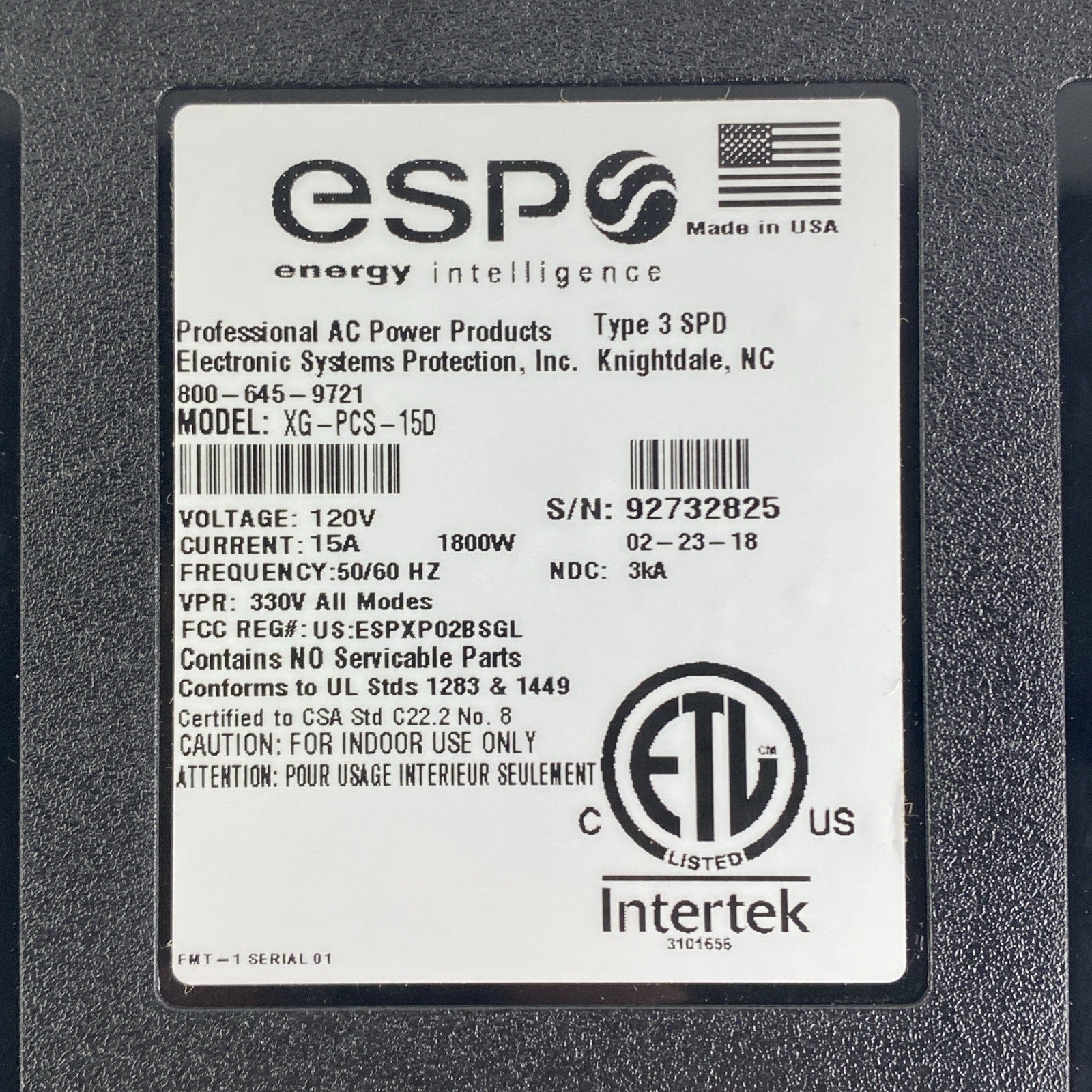 Espo XG-PCS-15D Next Gen Protection & Diagnostics Power Tested Lot of 25