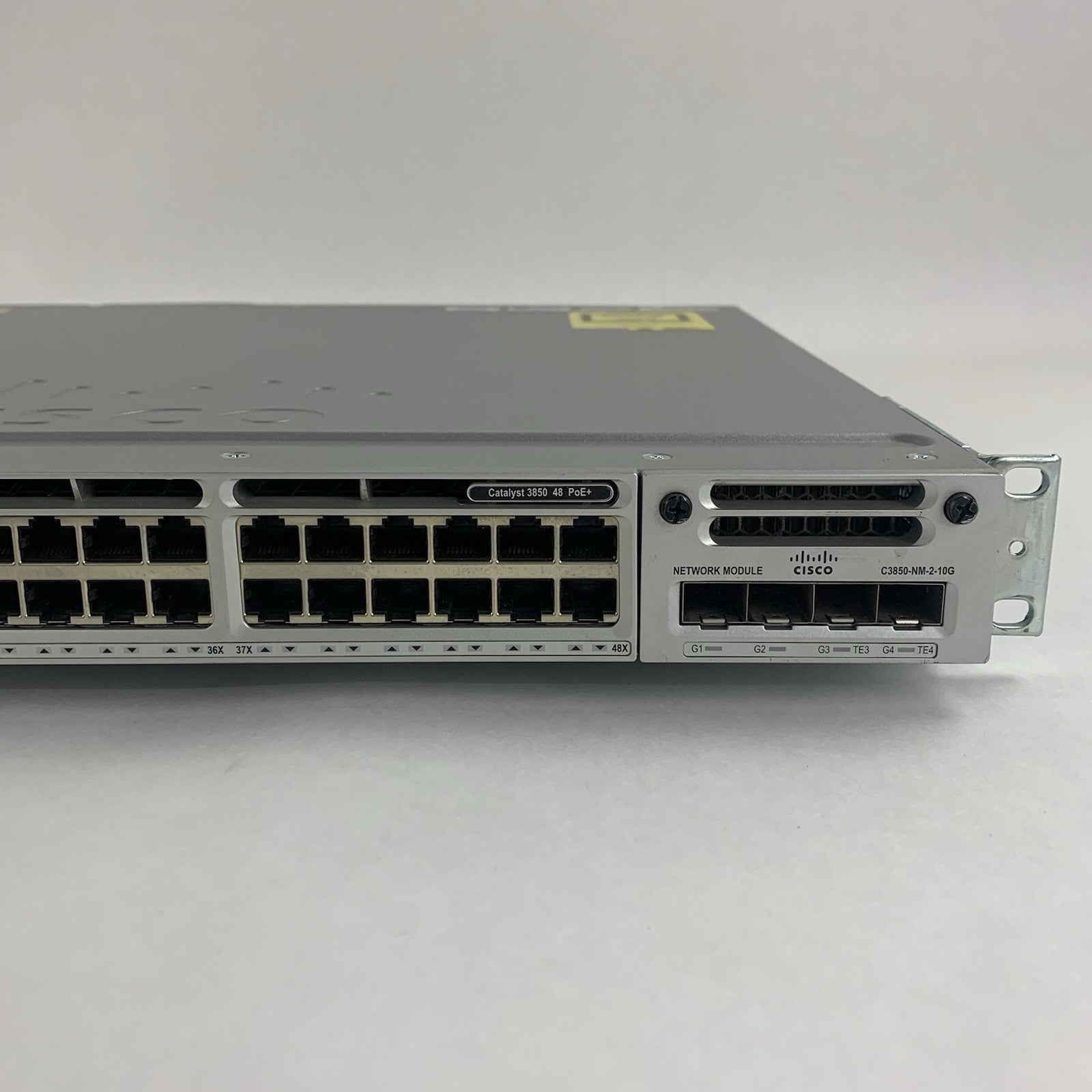 Cisco Catalyst WS-C3850-48U-S V07 48 Port Switch Tested w/C3850-NM-2-10G 2x PSUs3
