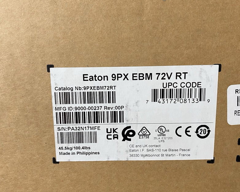 Eaton 9PXEB 9PX 72V Rack/Tower Extended Battery Module EBM 9PX Exp: 8/23