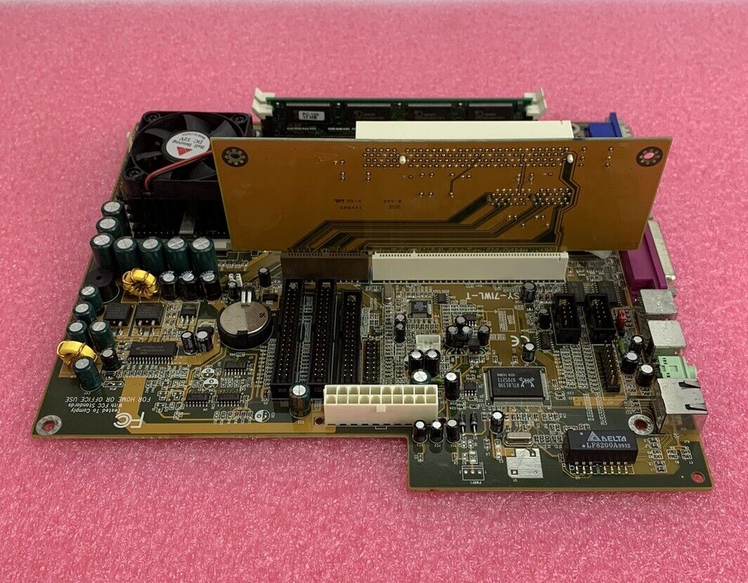 Soyo SY-71WL-T LI-7000 Motherboard Intel Celeron 400MHz 32MB RAM w/ Shield