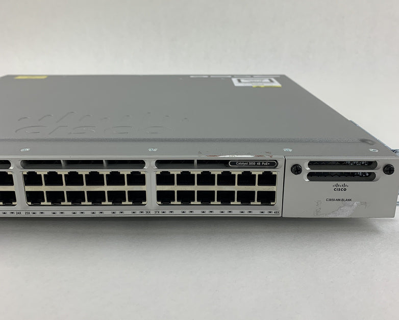 Cisco WS-C3850-48P-S 48 Port POE+  Tested Reset Gigabit Switch 1x Power Supply