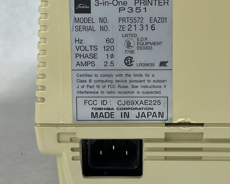 Toshiba P351 3-in-One Printer PRT5572