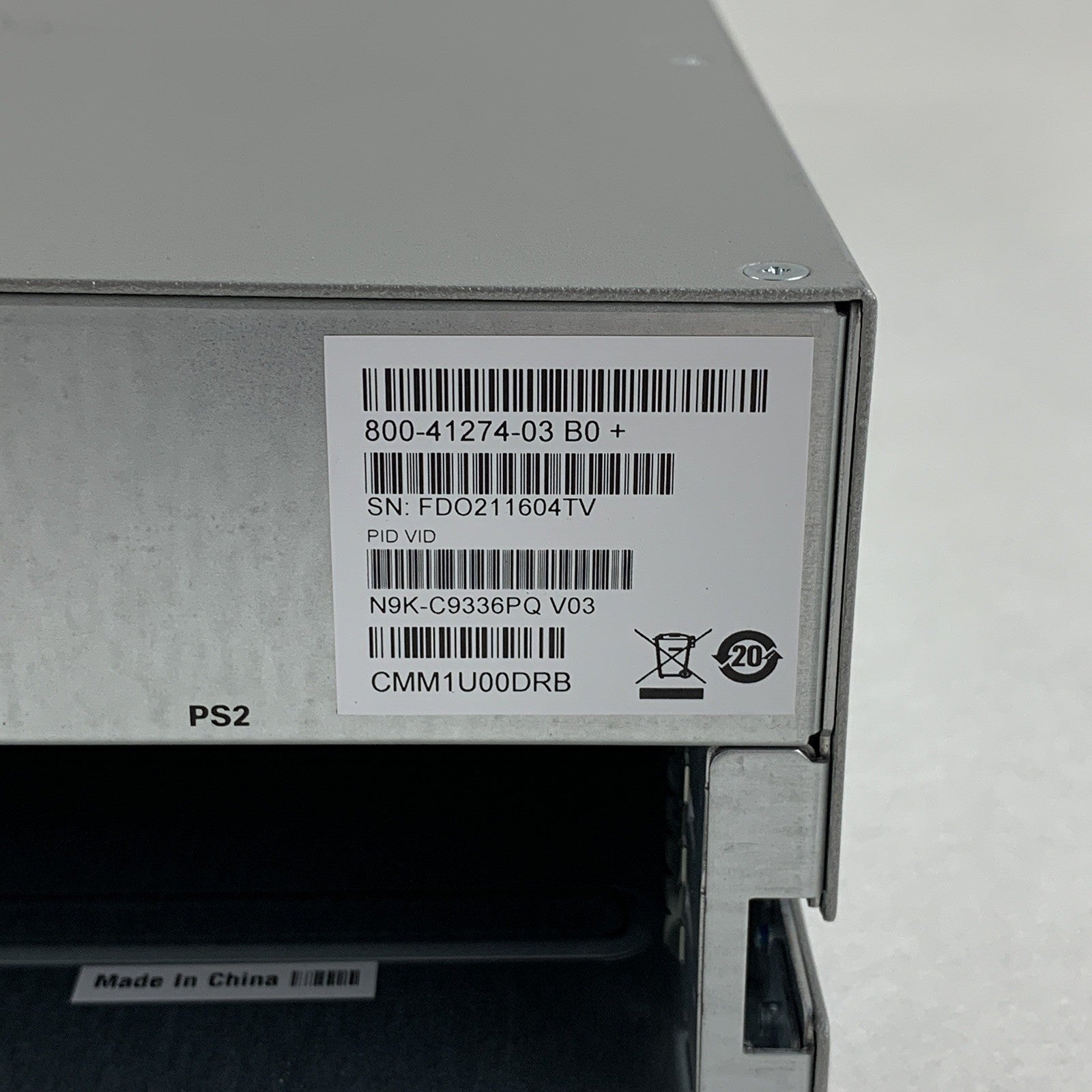 Cisco N9K-C9336PQ 36-Port Nexus 9300 Switch Tested Reset w/ 1 PSU and 2 fans