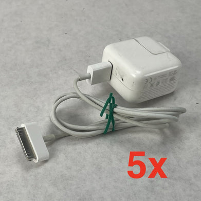 OEM Apple 30-Pin Dock to USB-A Cable Adapter Lot of 6