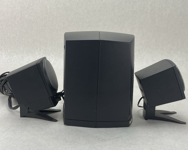 Boston Acoustics BA745 Computer Speaker System Sub & 2 Satellites Tested