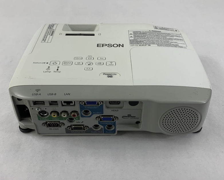 Epson PowerLite 98 H577A LCD Lamp Projector 638 Lamp Hours - No Remote