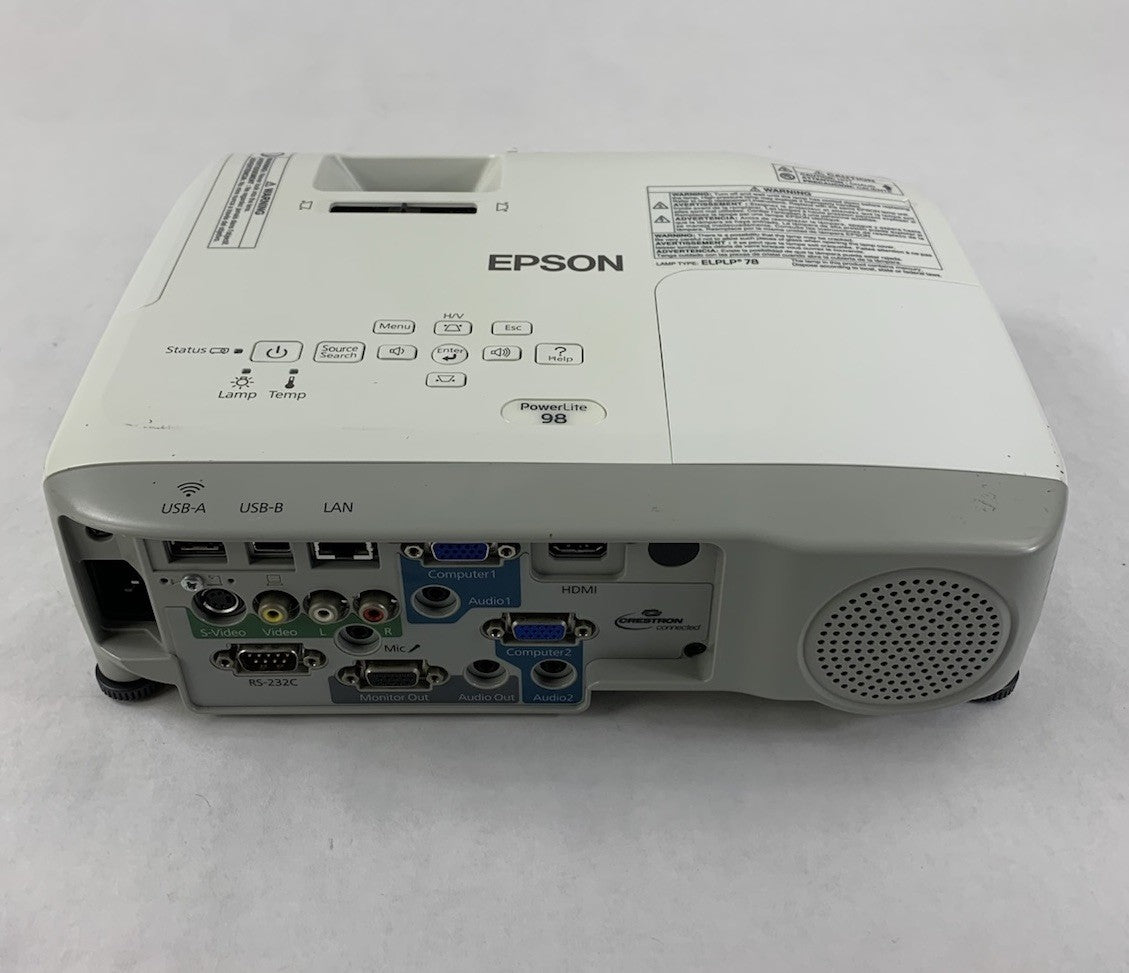 Epson PowerLite 98 H577A LCD Lamp Projector 638 Lamp Hours - No Remote3