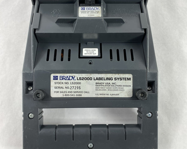 Brady LS2000 Labeling System Portable Printer 4 Line Display Power Tested