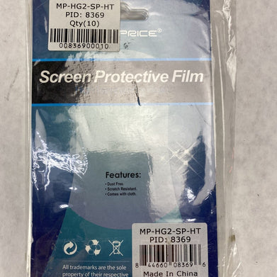 Lot( 10 ) Monoprice 8369 Screen Protective Film for HTC MyTouch 3G