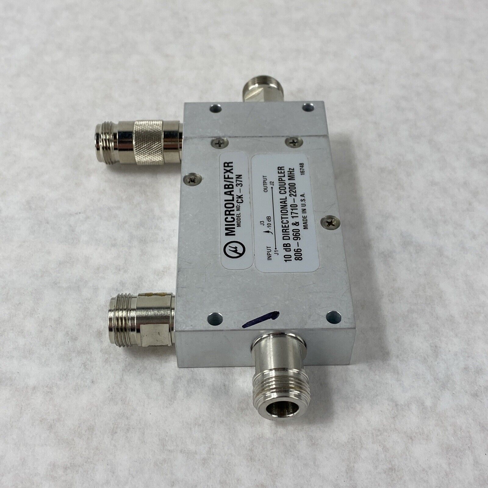 Microlab / FXR CK-37N 10 dB Directional Coupler 806-960 & 1710-2200 MHz