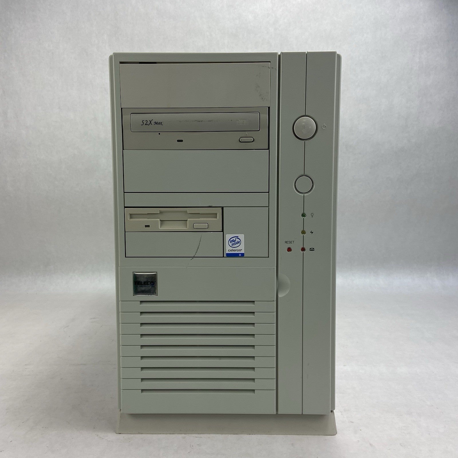 Vintage Inter-Tel Beige Mid Tower Computer Case AGI HP-P3507F5W 350W PSU1
