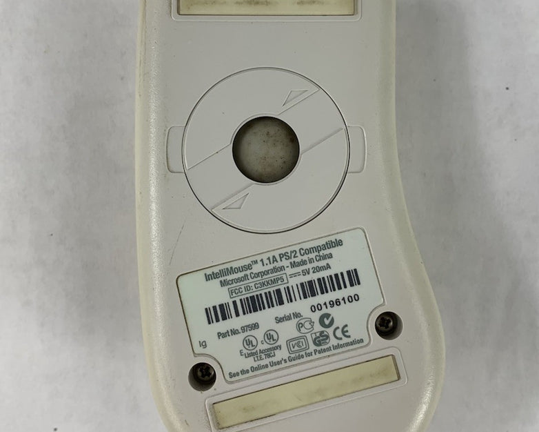 Microsoft Gateway IntelliMouse 97599 1.1A PS/2-Wired Ball Mouse (Lot of 2)
