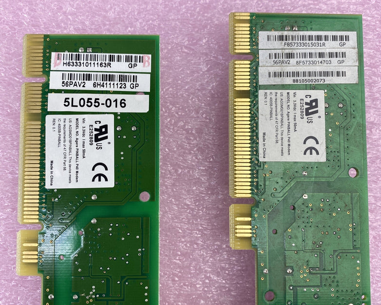 Agere 4005B-PINBALL PCI 56K Internal Fax/Modem Lot of 2