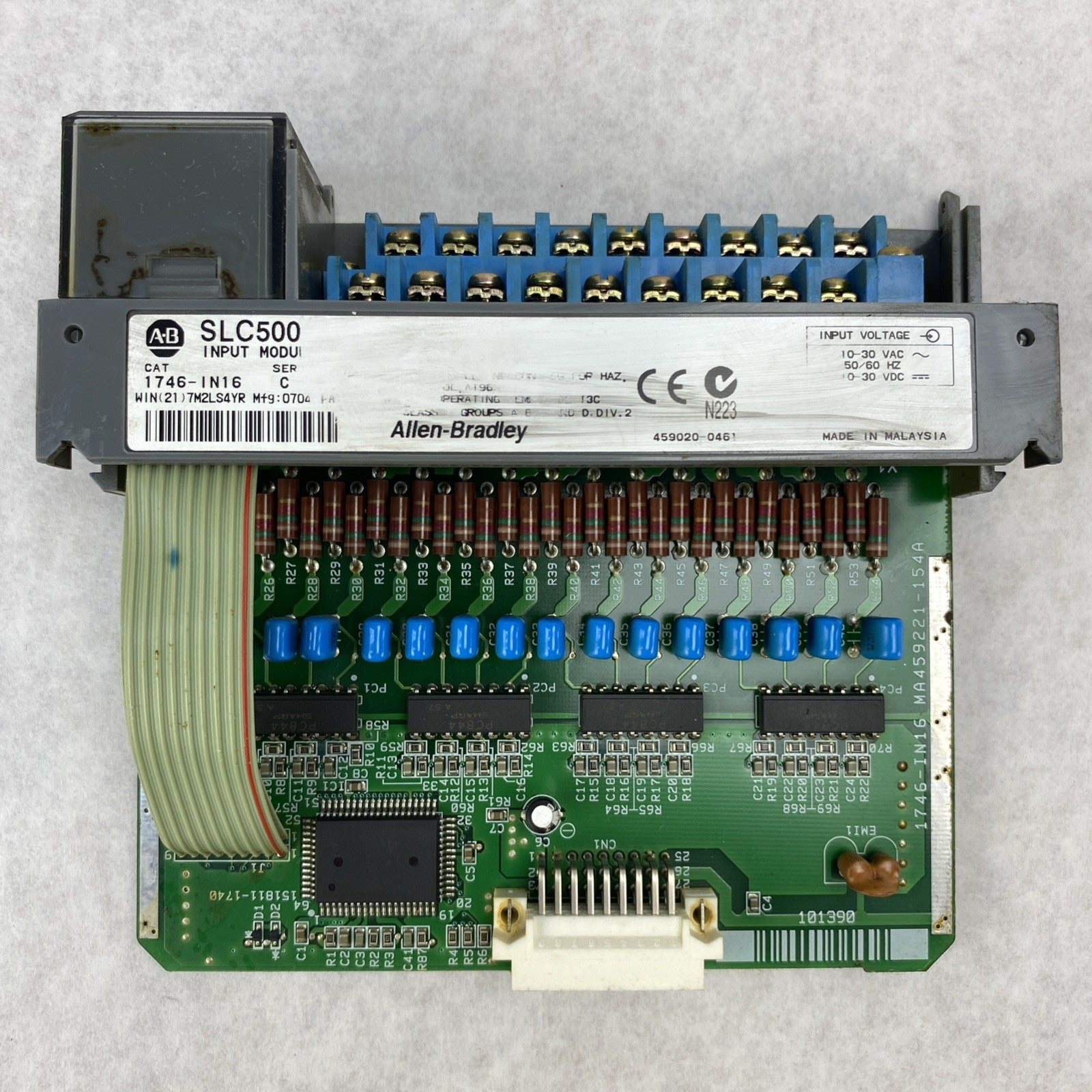 Allen-Bradley SLC500 Input Module 1746-IN16 Ser. C - Untested And Missing Cover2