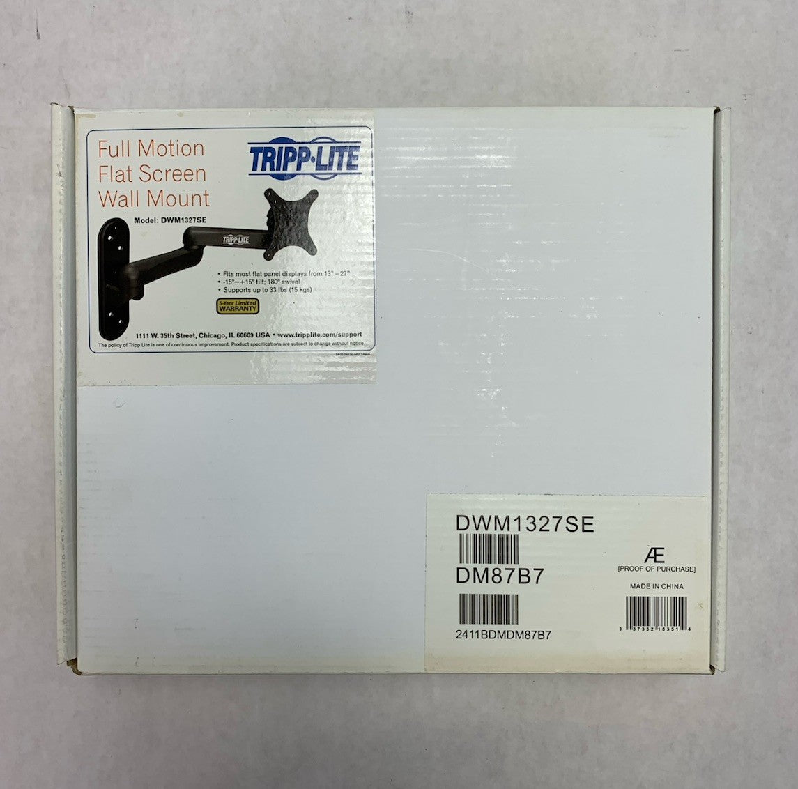 Tripp Lite DWM1327SE Full Motion Flat Screen Wall Mount10