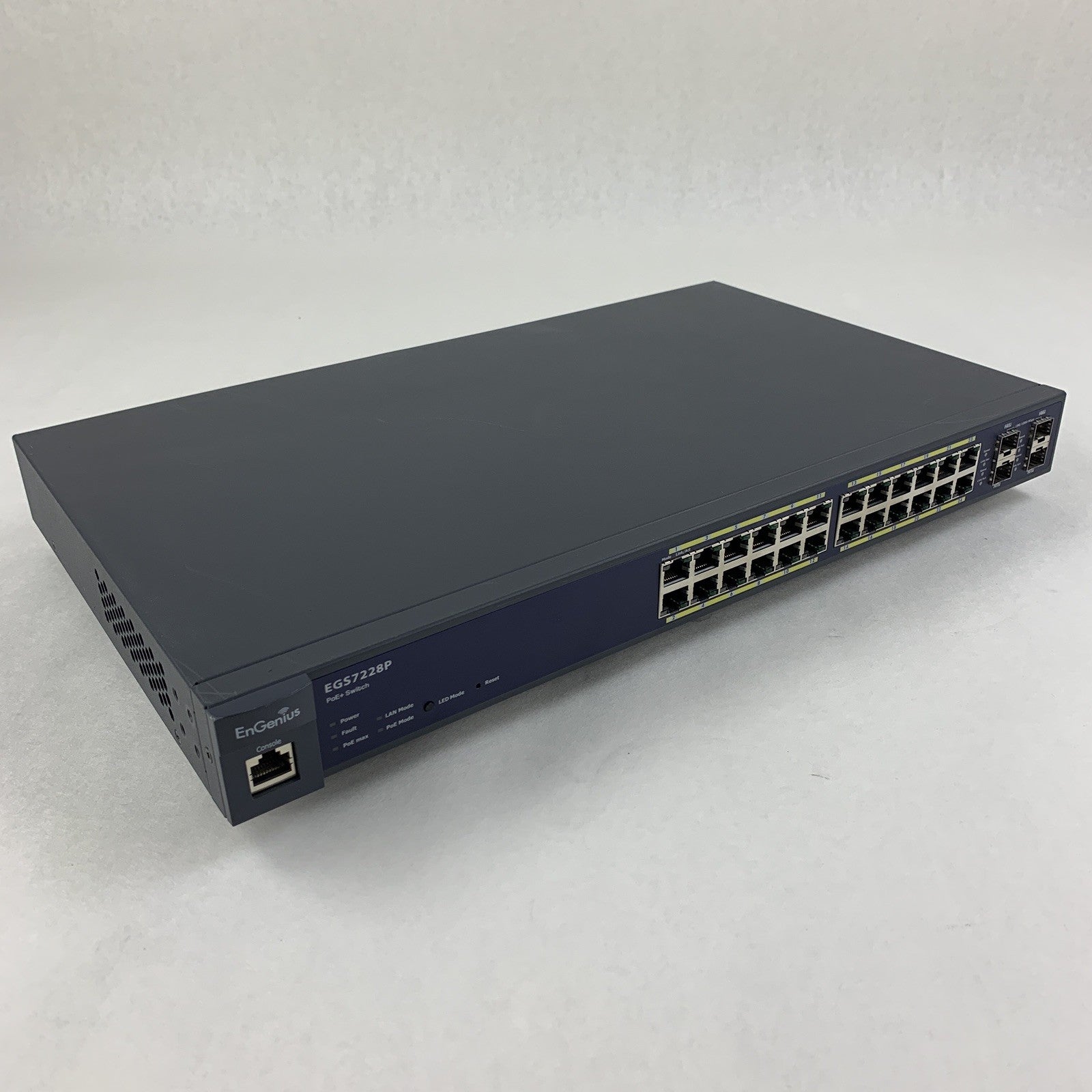 EnGenius EGS7228P 24 Port PoE Layer 2 Managed Switch Tested Reset