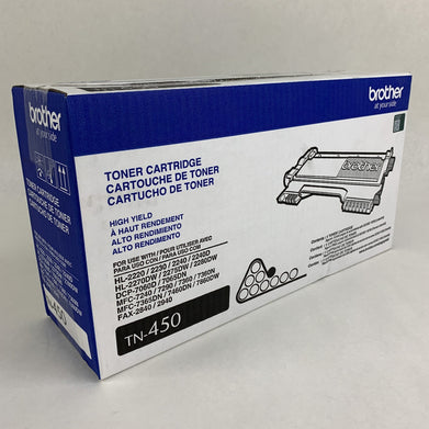 Brother TN-450 High Yield Black Toner Cartridge OEM New Sealed Box