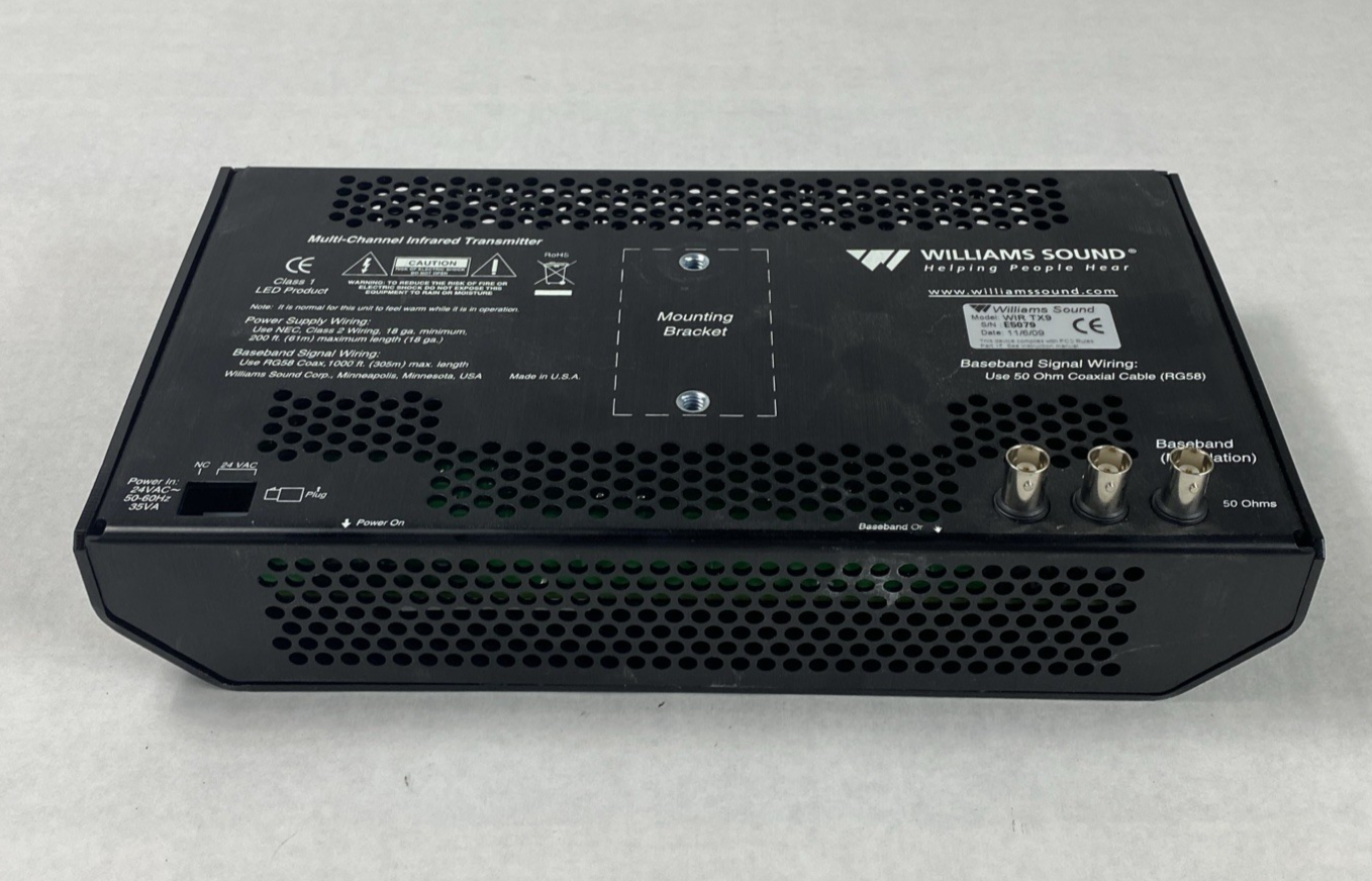 Williams Sound WIR TX9 Multi-Channel Infrared Transmitter