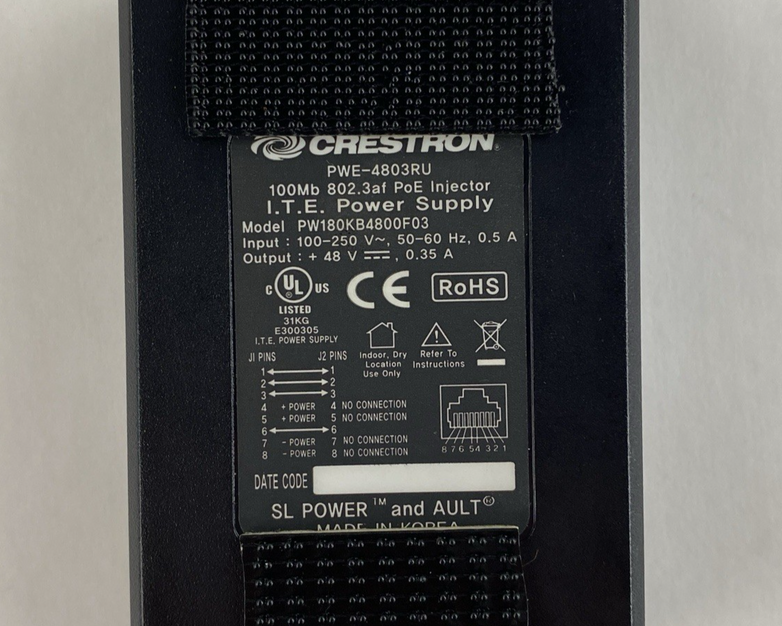 Crestron PW180KB4800F03 AC Adapter Ethernet Tested Lot of 6