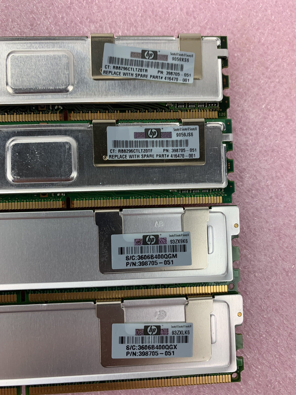 HP PC2-5300F-555-11-A0 DDR2 512MB 398705-051 Server Memory RAM3