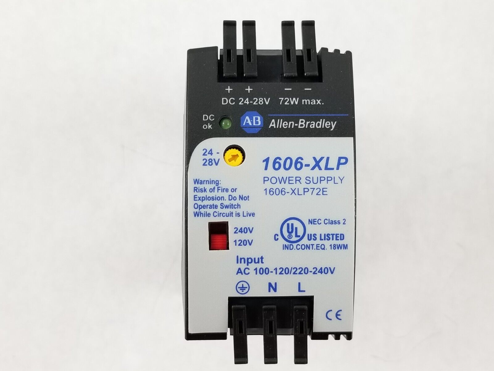 Allen Bradley 1606-XLP 100-120/220-240V 1.6-0.8A 50-60Hz CAT Power supply