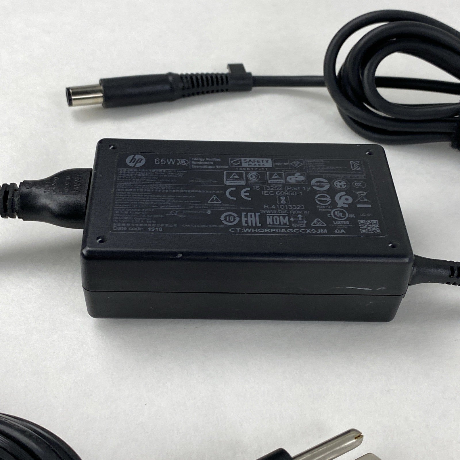 HP TPN-CA16 65W 19.5V 3.33A 7.4mm Laptop AC Adapter w/ Power Cord (Lot of 10)
