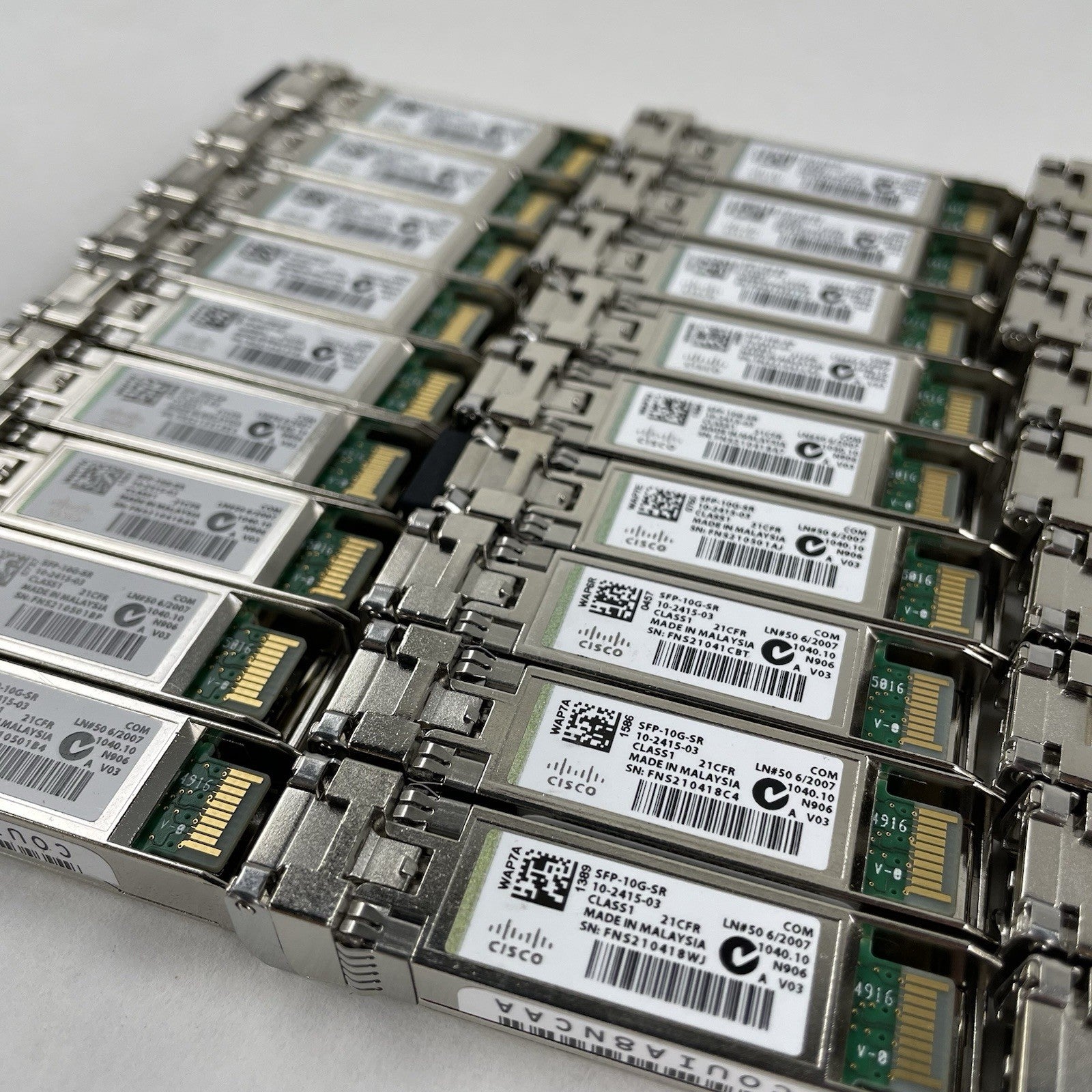 Cisco SFP-10G-SR OEM CISCO 10-2415-03 850nm 10GBASE-SR SFP+ Lot of 27 Untested
